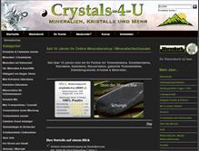 Tablet Screenshot of crystals-4-u.de